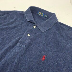 Polo Ralph Lauren Navy Blue Short Sleeve Polo Shirt Men's Size XL